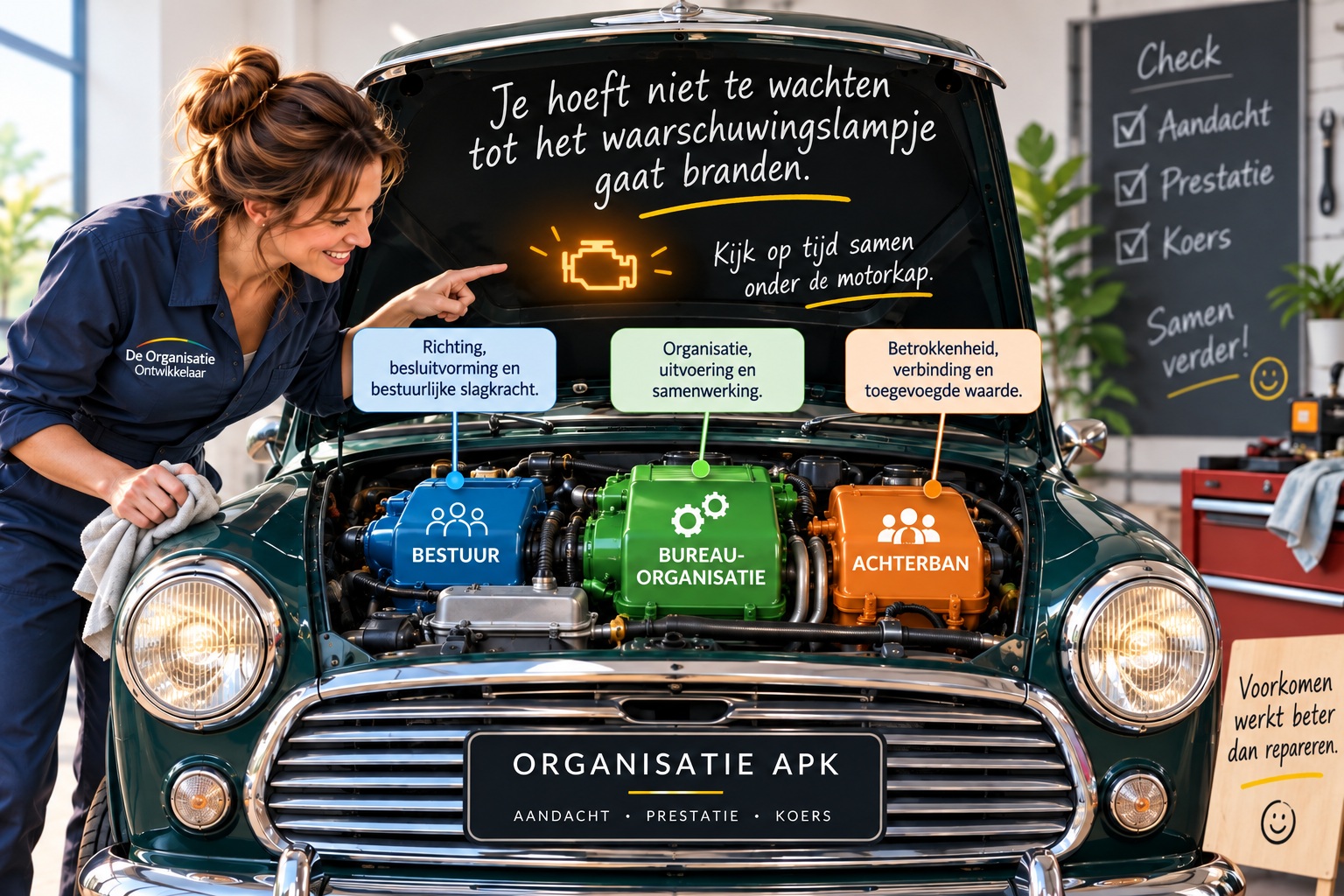 Wacht niet tot het waarschuwingslampje gaat branden